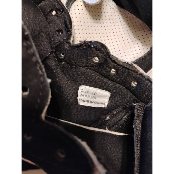 Punkrose High Top Sneakers Shoes Womens Size 10 Black White Pink Lightning Bolt - Picture 8 of 8